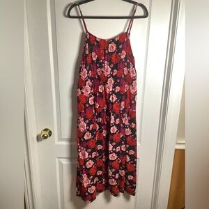 Old Navy Floral Midi Dress with spaghetti straps